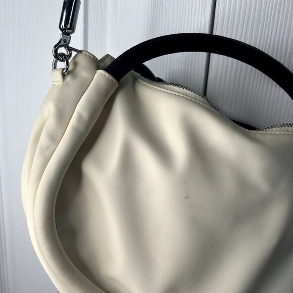 GANNI White Black Leather Knot Mini Shoulder Crossbody Bag - Picture 11 of 16